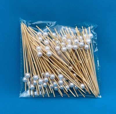Пика бамбук "Жемчужина" 12см. 100шт/уп.  (440-719) (40)