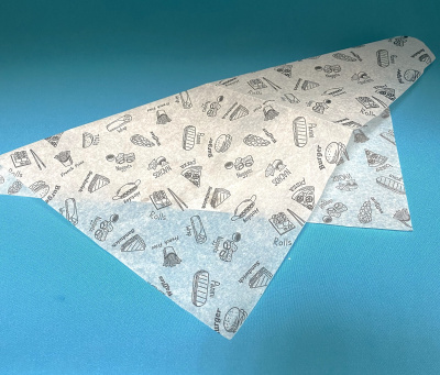 .Оберточная бумага 260*320мм. "Гамбургер" черный (1000 шт/уп) (83089) (3уп.)