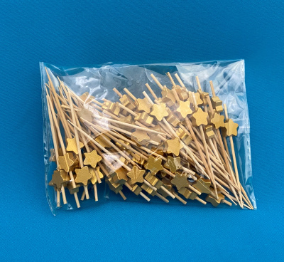 Пика бамбук "Звезда Эко" 9см. 100шт/уп. (440-717) (40)