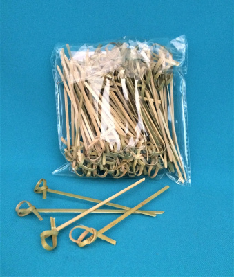 Пика бамбук "Узелок" 10см. 100шт/уп. (440-702) (40)