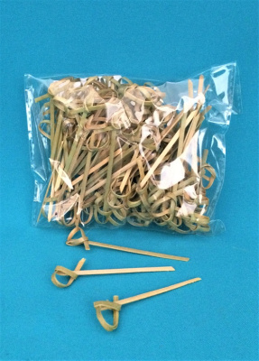 Пика бамбук "Узелок" 6см. 100шт/уп. (440-700) (40)