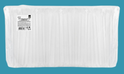 Трубочки для коктейля 12*210мм "Bubble Tea" (250шт/уп) (прозрачная) прямая (491-008) (7)