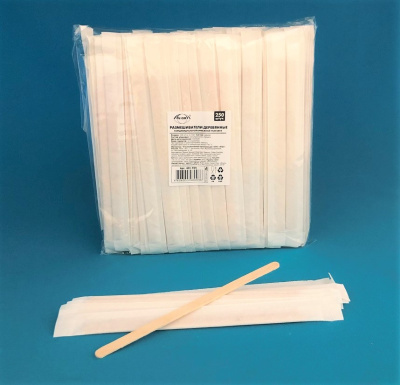 Палочки деревянные д/размешивания 140мм в индив. уп., 250шт/уп. AVIORA (401-925) (20)