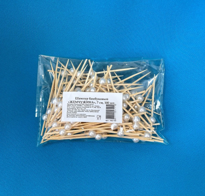 Пика бамбук "Жемчужина" 7см. 100шт/уп.  (440-744) (40)
