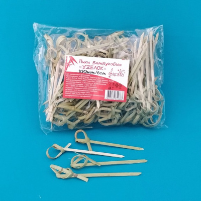 Пика бамбук "Узелок" 6см. 100шт/уп. FIESTA (арт.09060198) (50)