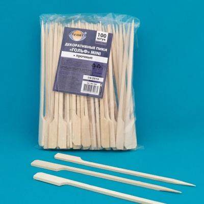 Пика бамбук "Гольф" 15см. 100шт/уп. AVIORA (401-904) (30)