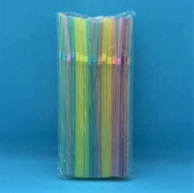 Трубочки для коктейля 5*210мм (неон) с изгибом (100/12000)