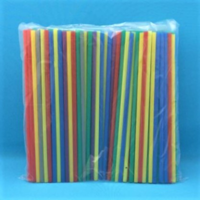 Трубочки для коктейля 8мм*240мм (цветные) MILK+ без изгиба (250/5750)_