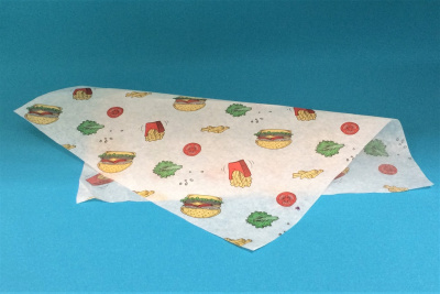 .Оберточная бумага 305*305мм. "Гамбургер" парафин (500 шт/уп) (6) (108-023)