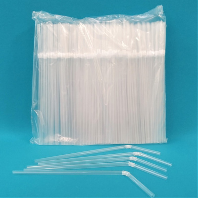 Трубочки для коктейля 5*210мм (прозрачная) с изгибом (250/12000)