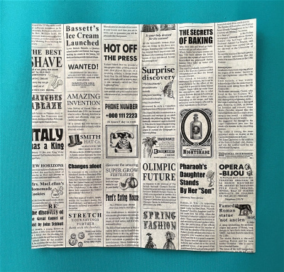 .Оберточная бумага 390*390 "Газета" парафин (001-100181-001) (1000 шт/уп)