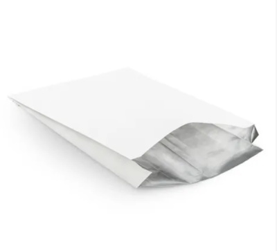 Пакеты фольгированные, бумажные, одноразовые,белые 200*50*330 (100шт/уп) (108-091) (500)